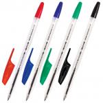 Ручки шариковые BRAUBERG НАБОР 4шт, АССОРТИ, X-333, прозрачные, узел 0,7мм, линия 0,35мм, BP161