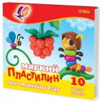 Пластилин мягкий ЛУЧ "Кроха", 10 цв., 150г, со стеком, картонная упаковка, 12С875-08
