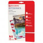 Фотобумага для струйной печати А4, 200 г/м2, 50 листов, двухсторонняя матовая, BRAUBERG, 362882