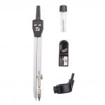 Готовальня BRAUBERG "Architect", 4 предмета:циркуль 135мм, держ. д/карандашей,точилка,грифель,210657