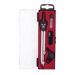 Готовальня BRAUBERG "Architect", 4 предмета:циркуль 135мм, держ. д/карандашей,точилка,грифель,210657