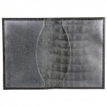 Обложка для паспорта BEFLER "Кайман" натур. кожа, тисненение "крокодил", черная, O.1.-13, ш/к-15926