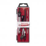 Готовальня BRAUBERG"Architect",8 предм:циркуль+кронциркуль,вставки+держ,отвёрт,точил,грифель,210659