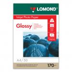 Фотобумага для струйной печати А4, 170 г/м2, 50 листов, односторонняя глянцевая, LOMOND, 0102142