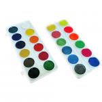 Набор акварели Цветик 24 цв:12 цв, 6 перл, 6 флуор