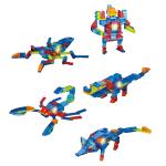 99013   Светящийся конструктор Crystaland ЖИВОТНЫЕ 6 в 1,( 83 дет.+2 светящ эл-та.)1/24