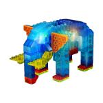 99014   Светящийся конструктор Crystaland ЖИВОТНЫЕ 6 в 1, (130 дет.+ 2 светящ эл-та.)1/24