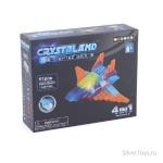 99015   Светящийся конструктор Crystaland КОСМИЧЕСКИЙ САМОЛЕТ 4 в 1, (60 дет.+ 1 светящ эл-т)1/24