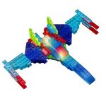 99018   Светящийся конструктор Crystaland САМОЛЕТ 6 в 1, (90 дет.+ 2 светящ эл-та.)1/24