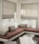 Римская штора "Siena Fantasy тюлевые", бежевый                             (df-200374-gr)