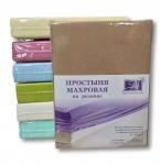 Простынь махровая на резинке, какао                             (al-100468-gr)
