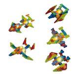 99007  Светящийся конструктор Crystaland ИСТРЕБИТЕЛЬ 6 в 1, (71 дет.+ 2 светящихся эл-та.)1/24