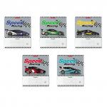 Тетрадь школьная  Speed Racing, 24 листа, клетка (в плёнке по 10 шт.)