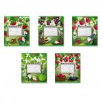 Тетрадь школьная  Гномики, 12 листов, клетка, глиттер в лаке (в плёнке по 10 шт.)