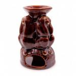 Аромалампа NDV073-1 Три обезьяны 15см шликерная эмаль