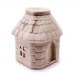 Аромалампа NDV006 Домик Изба серый цвет 9см-12см керамика