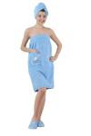 Комплект для сауны женский "KARNA PARIS", голубой                             (kr-325-CHAR007)