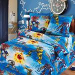 КПБ бязь для детей "Трансформеры" (1.5 спальный)                             (arp-100608)