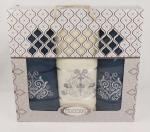 Набор полотенец махровых Гюрсан Турция, 22/458, ДНС Дамаск, 3 предмета 50*90 - 2 шт+70*140