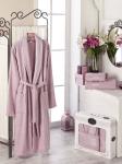 Набор из женского халата и полотенец DO&CO GOLD, брусничный                             (mt-200248-gr)