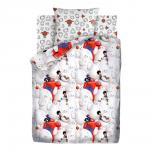 КПБ 1.5 хлопок 'Город героев' (70х70) рис. 16109-1/16110-1 Беймакс и Хиро                             (557004)