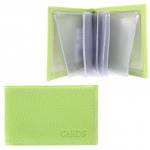 Визитница Croco-В-201  (18листов)  натуральная кожа салат флотер (124)  208486