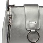 Сумка женская искусственная кожа ADEL-129/ММ,  1отд+кар/пер,  серебро тем   222043