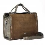 Сумка женская иск/кожа+нат/замша VF-571932-3-B,  1отд+еврокарм,  плечевой ремень,  олива SALE 223370