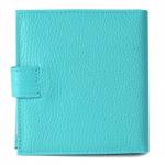 Визитница Croco-В-203 (с хляст,  2х-рядная, 32карточки)  натуральная кожа бирюза флотер (110)  209399