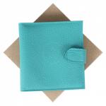 Визитница Croco-В-203 (с хляст,  2х-рядная, 32карточки)  натуральная кожа бирюза флотер (110)  209399