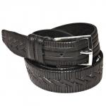 Ремень 35 мм FAVORIT взрослый 0050384001 тиснение,  черный 181598