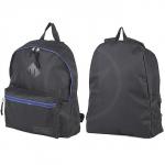 Рюкзак муж Rise-м-347 (1-2),  уплотн.спинка,  1отд,  1внеш карм,  черный/синий 189816