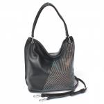 Сумка женская иск/кожа+нат/замша VF-571908-Е,  1отд+карм/перег,  плечевой ремень,  черный 224408