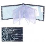 Кредитница Premier-V-119 (18 листов)  натуральная кожа бирюза аллигатор (61)  178246