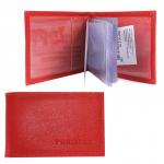 Кредитница Premier-V-119 (18 листов)  натуральная кожа красный ладья (35)  202035