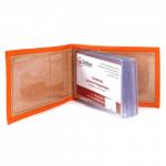 Кредитница Premier-V-119 (18 листов)  натуральная кожа оранжевый флотер (330)  198932