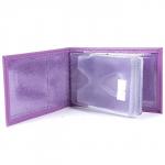 Кредитница Premier-V-119 (18 листов)  натуральная кожа сиреневый флотер (323)  194042