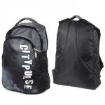 Рюкзак молодежный Silver Top-1204 Транзит/ уплотн спинка,  2отд,  черный/серый  (CITYPULSE)  191088