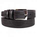 Ремень 30 мм FAVORIT взрослый 0010120101,  тиснение,  черный 153392
