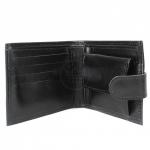 Портмоне мужское Croco-ПР-901 натуральная кожа 2 отд,  4 карм,  черный матовый (3)  209413