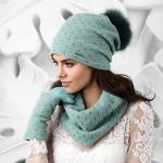 FIUGGI к-т2 шапка+снуд+перчатки женские