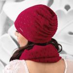 ARGENTA к-т2 шапка+снуд+перчатки женские