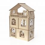 ***Конструктор-кукольный домик ХэппиДом "Коттедж с мебелью Premium"