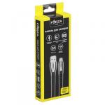 FORZA Кабель для зарядки телефона, в виде "кобры", micro USB, 2А, 1м, пластик, TPE