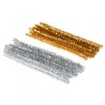 Зажим для пакета, фольга, металл, 20 шт 12 см, 2 цвета