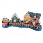 589-D 3D пазлы из пенокартона.РЫБАЦКИЙ ПРИЧАЛ( 27 дет) (38,8*13,5*13,8 см)1/80 FUNNY