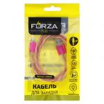 FORZA Кабель для зарядки iP, цветной с подсветкой, 1,5А, 1м, пластик