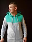 Толстовка мужская MT 08-015 меланж/ментоловый,