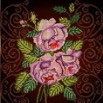 "Бархатная роза" Рисунок на ткани 30х30