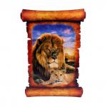 Картина объемная NNKO-03 Лев 42,5 х 29,5см ХДФ